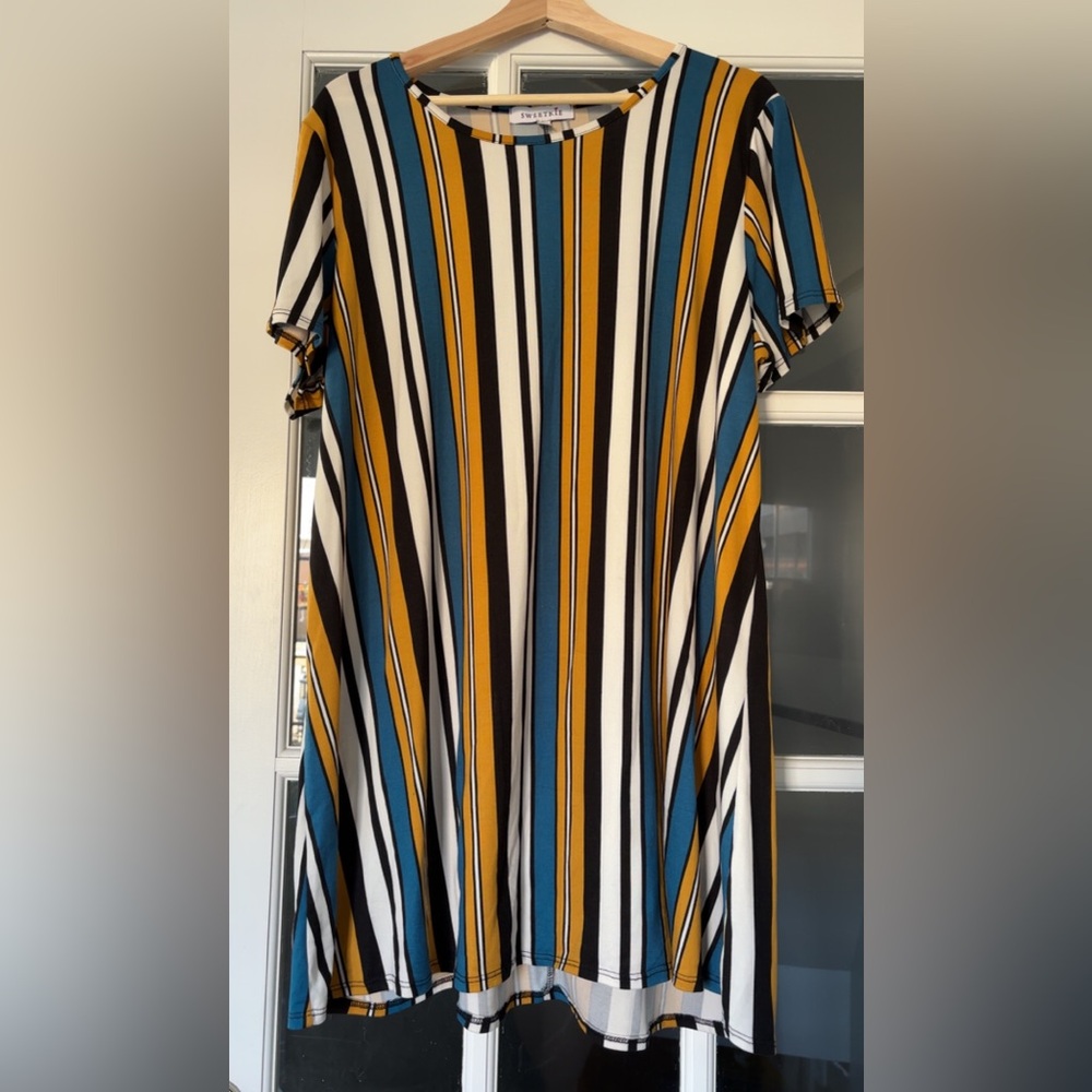 Striped Multicolor Mini Dress
